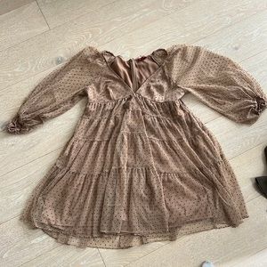 Staud mini polka dot tulle dress